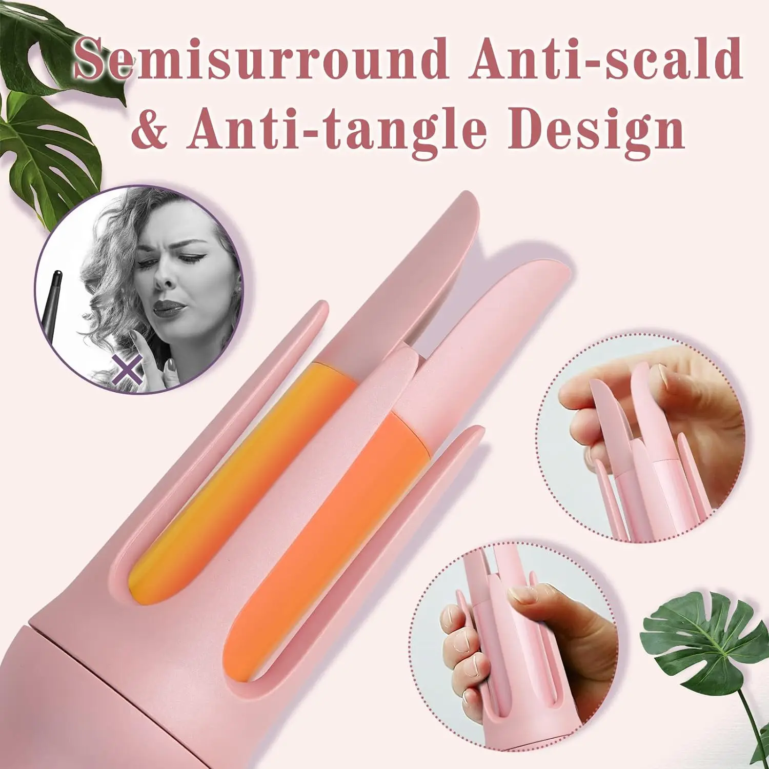 Customize OEM ODM Rotating Curly Hair Stick Ceramic Glaze Coating Hair Curler Automatic Curling Iron Two Directions