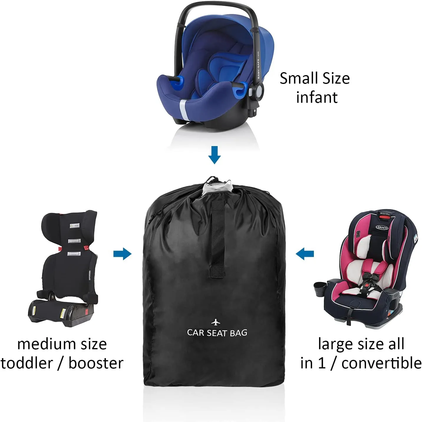 Car Seat Pushchair Bag For Plane Stroller Bags With Backpacks