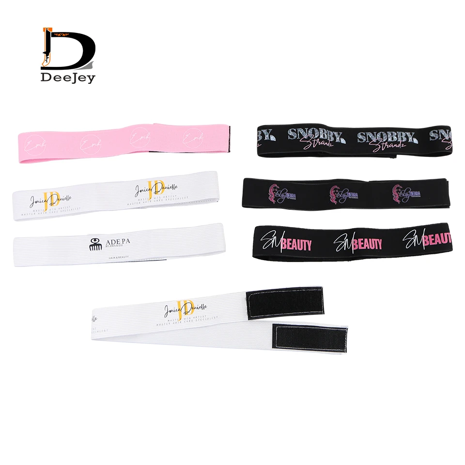 Custom All Over Logo Adjustable Printed Frontal Slayer Elastic Headband  Lace Hair Melt Band For Wig - Buy Custom All Over Logo Adjustable Printed  Frontal Slayer Elastic Headband Lace Hair Melt Band