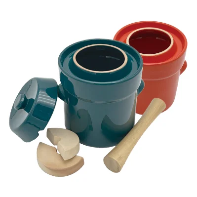 Custom Ceramic Fermenting Pot Ancient Porcelain Pickle Crock Storage Bottles & Jars