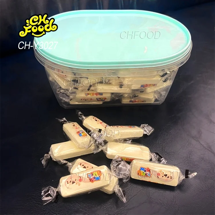 OEM Milk Chocolate Strawberry Flavour Bar Tablet Pressed Candy