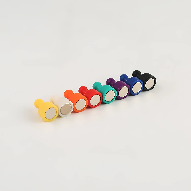 Support LOGO Print Magnetic Push Pin Magnet Super Strong Neodymium Magnet Button Multi-Color D19*25 Magnet for Office