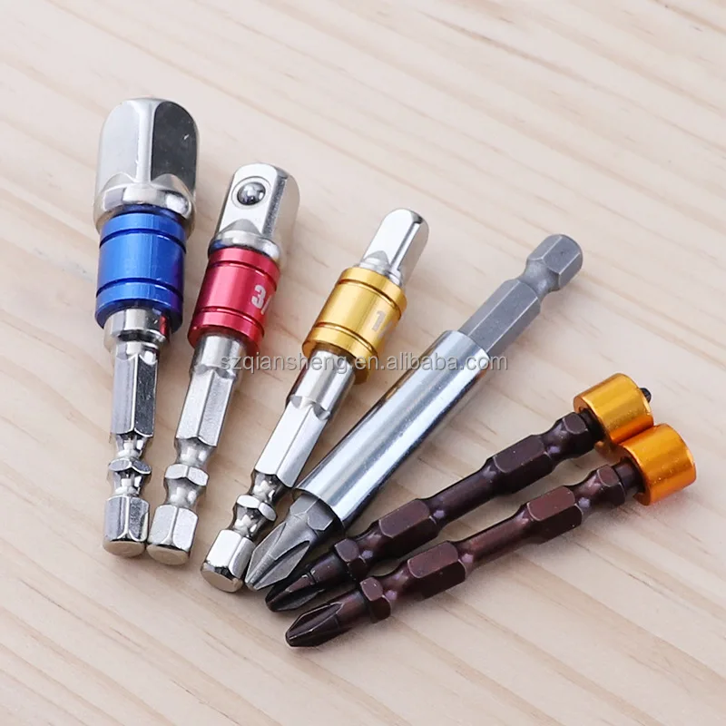6pcs/set Wrench Socket Adapter Drill Bits Set Hex Shank Square Nut Driver  Drill Impact Socket Hex Shank Square Head Drill Bit