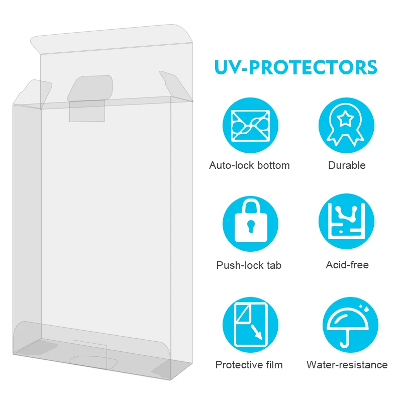 Boîtier De Protection Crystal Box Pour Jeux PS2, NGC, XBOX, WII - Étui Standard 0,2 Mm Neuf