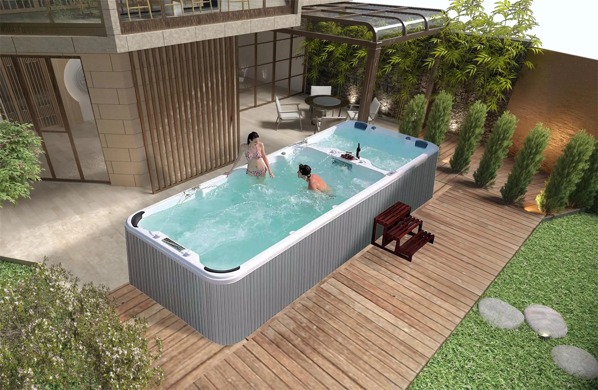 Prebuilt Swimming Pool Philippines/fiberglass Swimming Pool/ 6m Swim Spa Buy Swimming Pool Hot