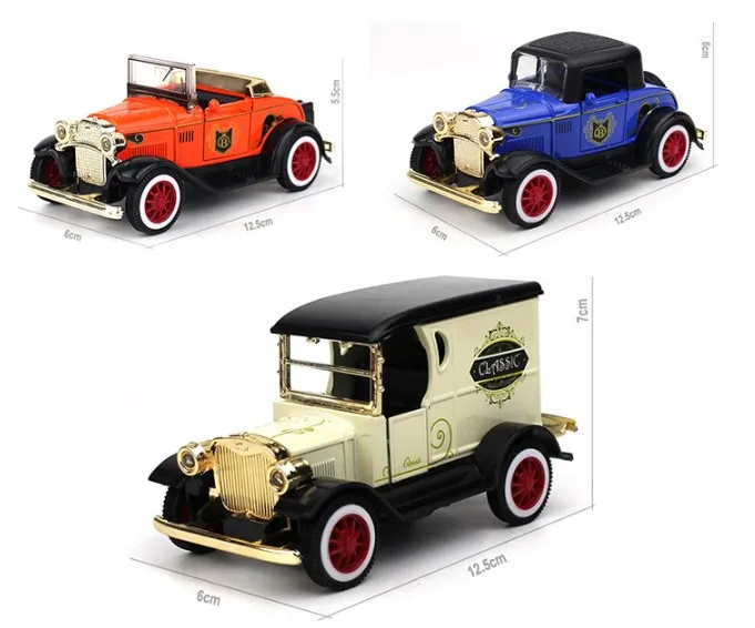 132 Scale Exquisite Retro Vintage Diecast Car Toy Autos Pull Back Classical Vehicles Toy Buy