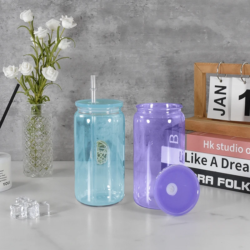 Многоразовая прозрачная акриловая пластиковая банка для пива, 16 унций