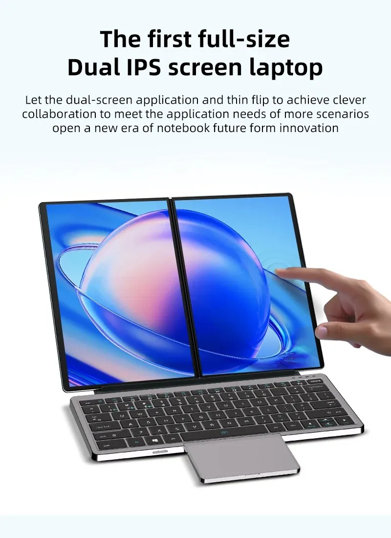 Double Dual Screen Touch Monitor Laptop for Business & Gaming