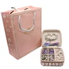 Beaded Bracelet Gift Set - Purple Jewelry Box