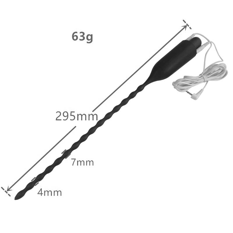 Free Custom Box - Electric Shock Urethral Dilator Set Silicone Penis Plug Catheter Sounds Electro Stimulate Chastity Device