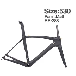 Рама для дорожного велосипеда T800 из углеродного волокна, сверхлегкая 530/550 мм, V-тормоз 700C, рама для гоночного велосипеда, вилка BB386, рама для велосипеда, внутренний кабель