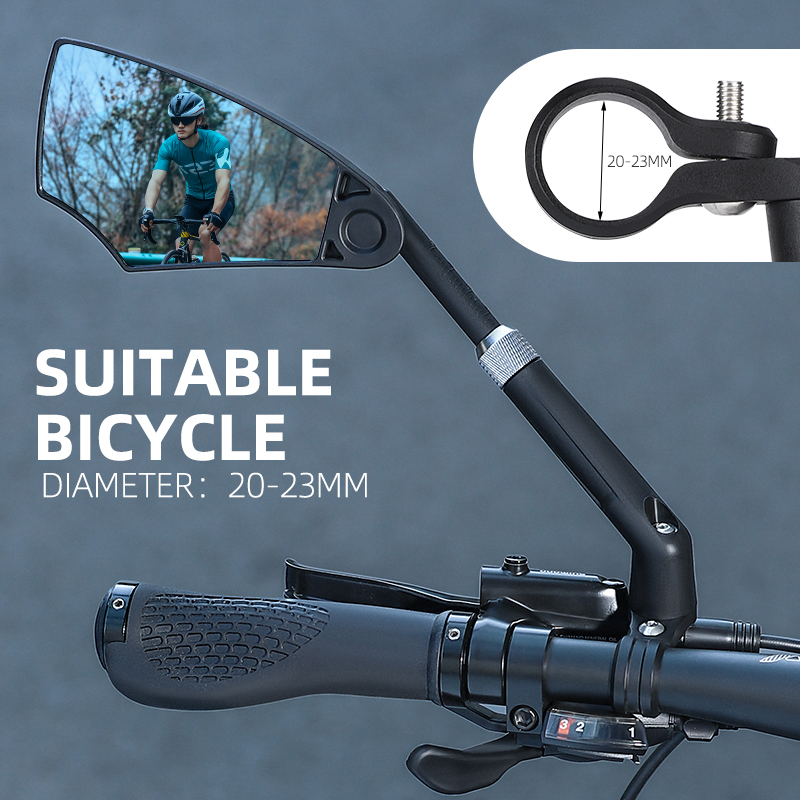 Lot De 2 Rétroviseurs Vélo Universels 360° Réglables - Miroir Convexe Pour Guidon 15-35 Mm, Sécurité Cyclisme