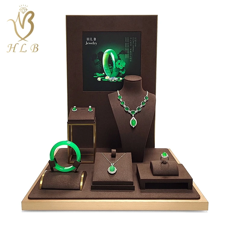 Hlb Jewelry Display Set Luxury Stand Jade Display Rack Luxury Jewellery ...
