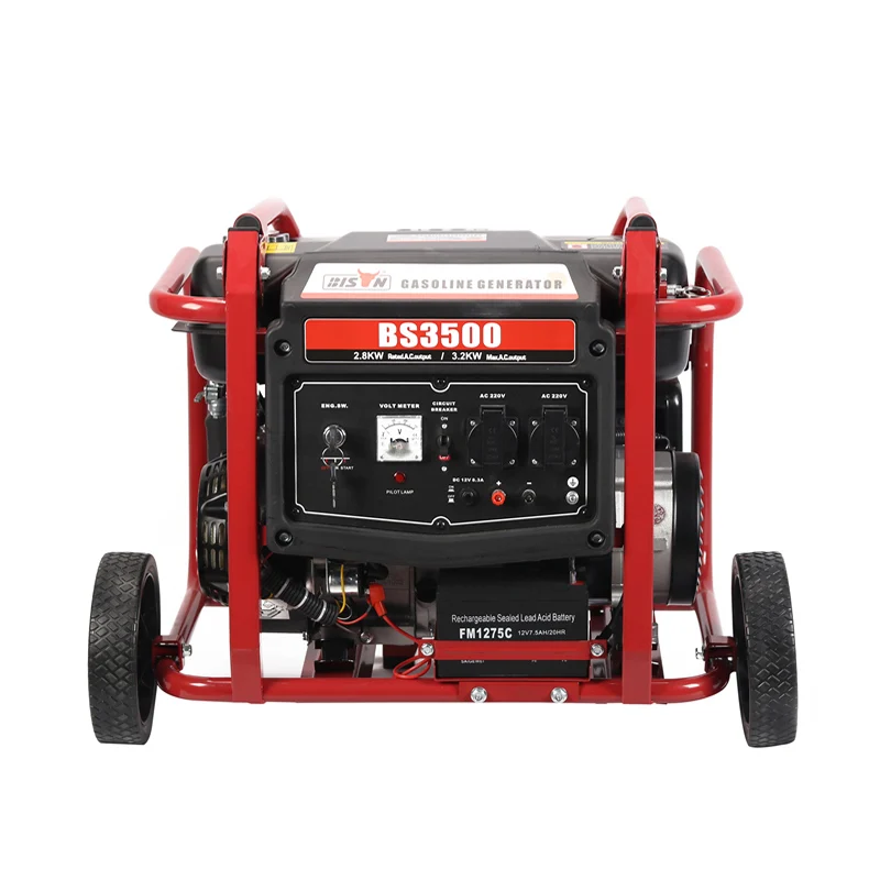 Bison Petrol Engine Auto Start Control 3kw 3kva 3000w Gasoline Generator Set in Stock