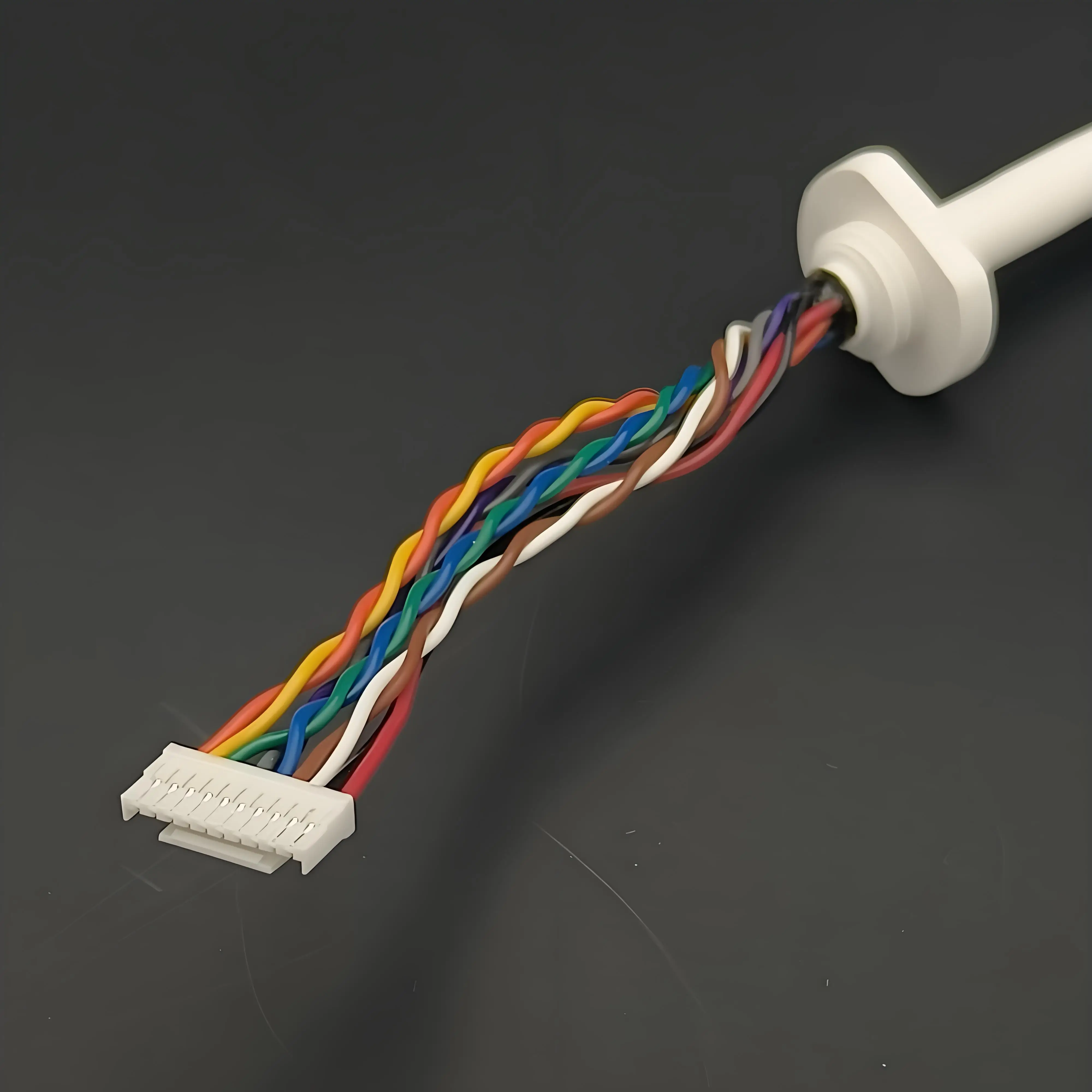 10 Cores IP67 Waterproof 350mm Aluminum Jacket RJ45 DCJ Connector PVC ...