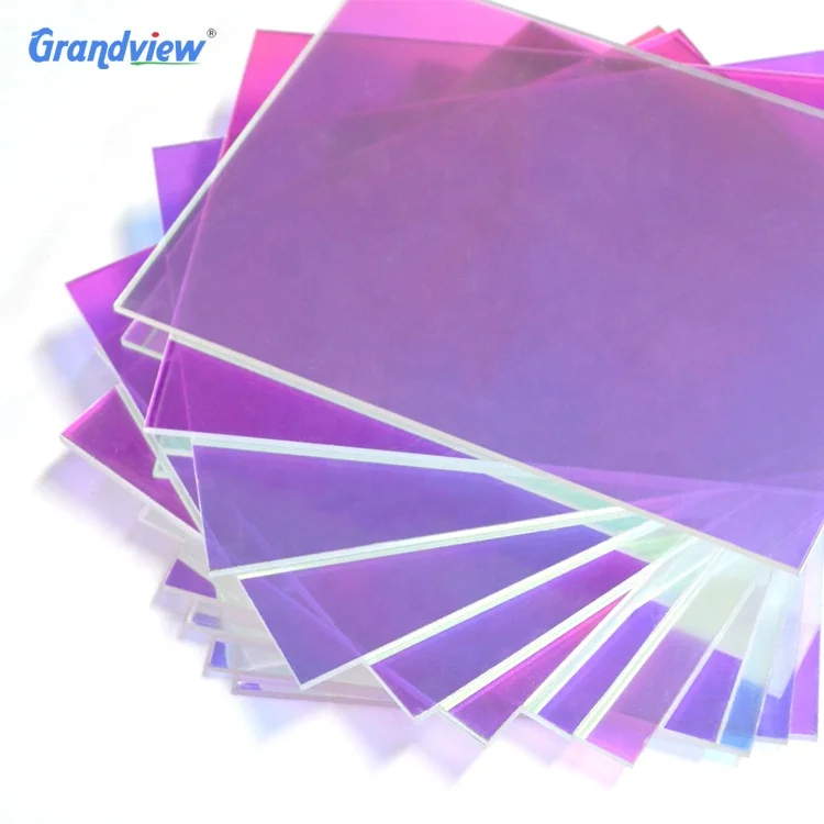 Factory Price Customized Holographic Iridescent Acrylic Sheet rainbow Plexiglass