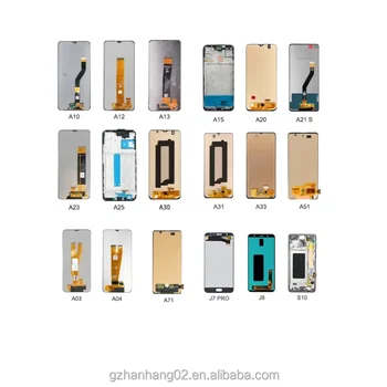 Celulares for samsung original display A02S LONG /SHORT GLASS LCD pantallas de celular 161mm 164mm EU and US version