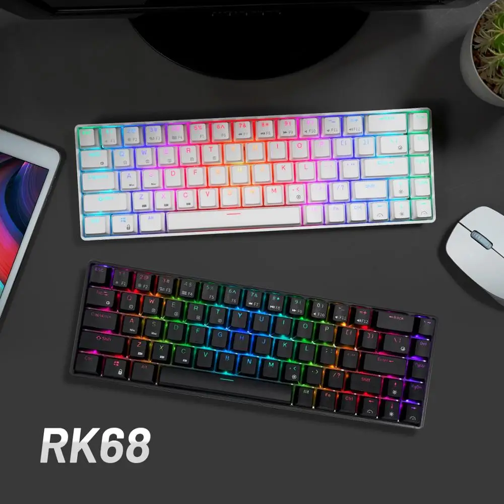 Royal Kludge Rk68 Intex Gaming Keyboard Rainbow Rgb Nepali Japan Keycap ...