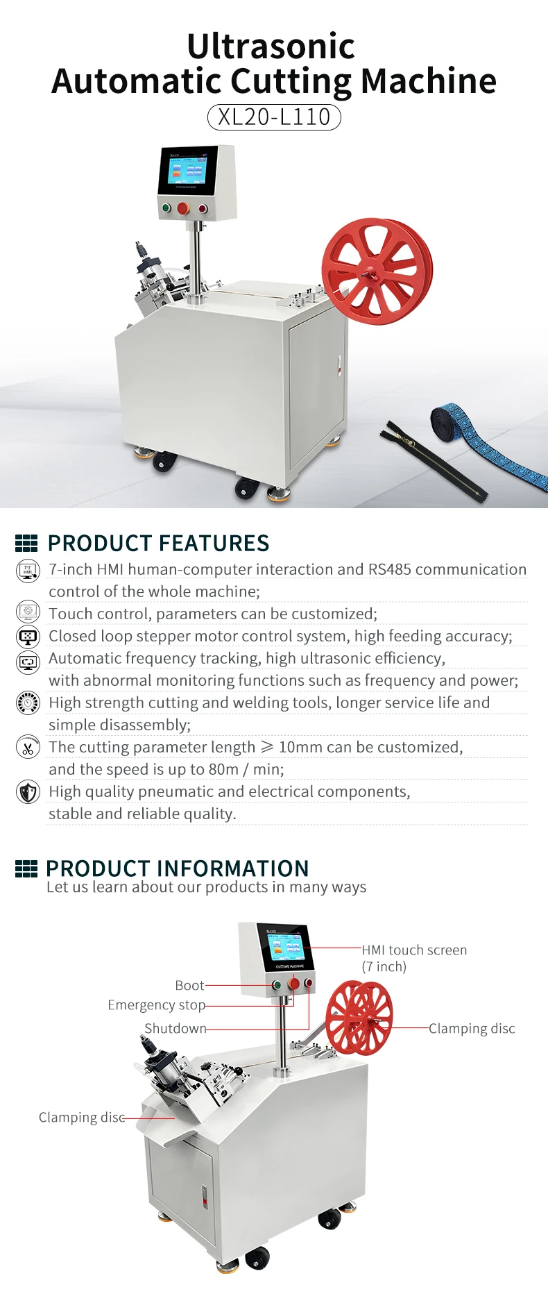 Good Price Ultrasonic Belt Cutting Machine For Satin Ribbon Garment