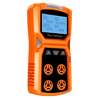 thumbnail image 2 of Gas Monitor, CO H2S O2 LEL 4 In 1 Accurate Measurement Gas Detector, Sound Light Vibration Alarm Backlit Display Gas Detector For Work Home 2 of 11