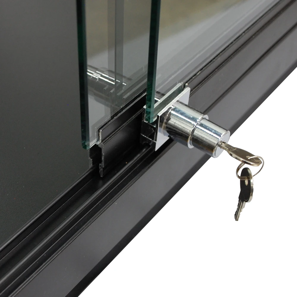 Vetrina Con Serratura, Porta Scorrevole In Vetro, Armadietto Di Sicurezza A Cricchetto Con 2 Chiavi~p126516658 - Foto 2