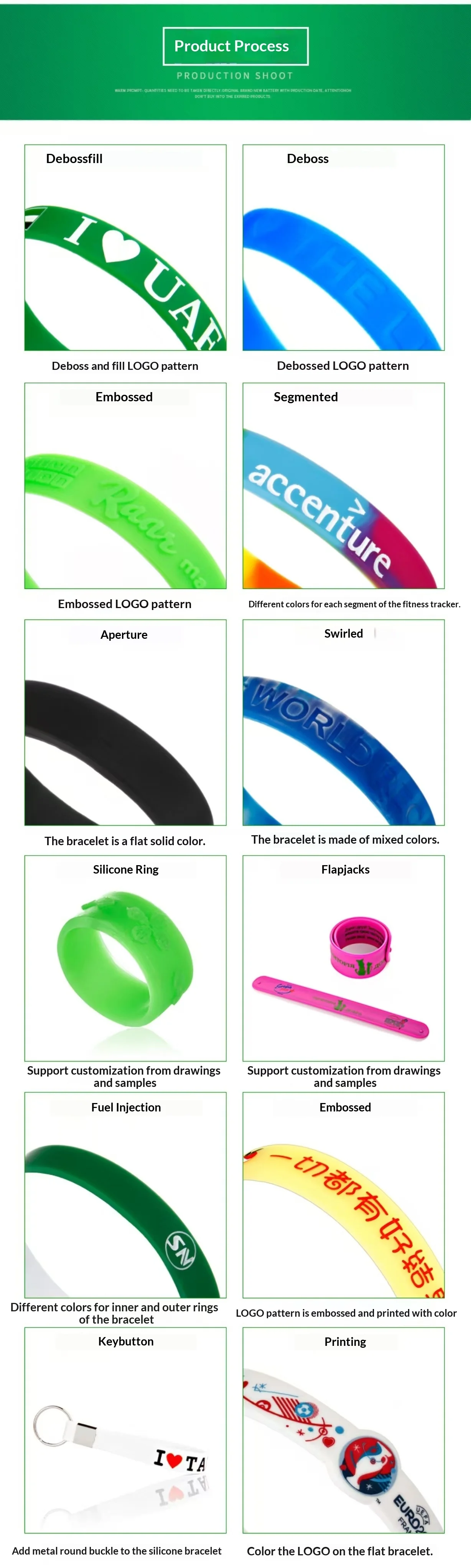 Custom UV Printing Durable Eco-Friendly Silicone Wrist Debossed Band Bulk Lanyard Keychain Logo Bracelet preview 6