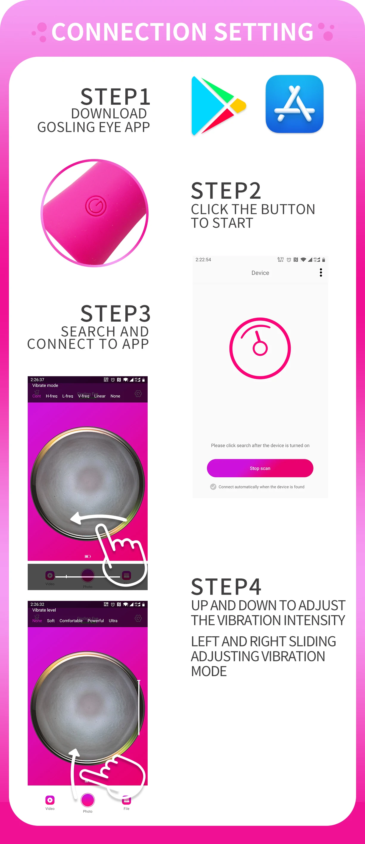 Dildo Vibrator with Camera - High Quality Portable Colposcope