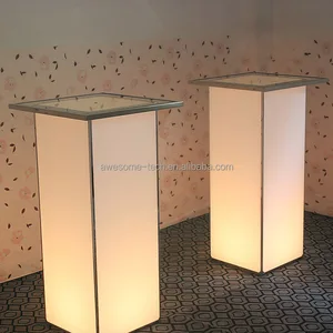 Modern Style LED Bar Table LED Luminous Bar Furniture for Nightclub Decor Light Coloured Table
