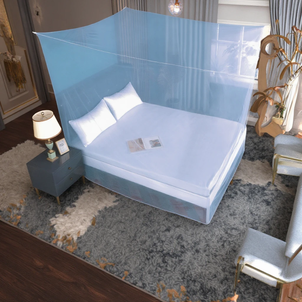 Rectangular Mosquito Net for Bed Net for Single Double Bed