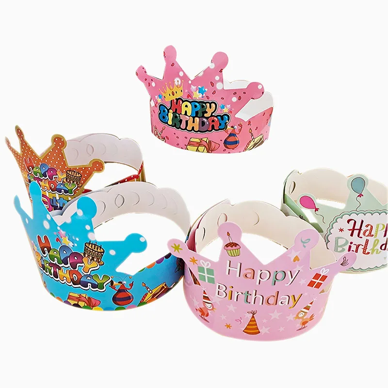 Fournitures De Patisserie De 100 Pieces Accessoires De Gateau Ecologiques Jetables Bricolage Couronne En Carton Chapeaux En Papier Joyeux Anniversaire Vente En Gros Buy Couronne Joyeux Anniversaire Chapeaux Diy Couronne Joyeux Anniversaire Chapeaux