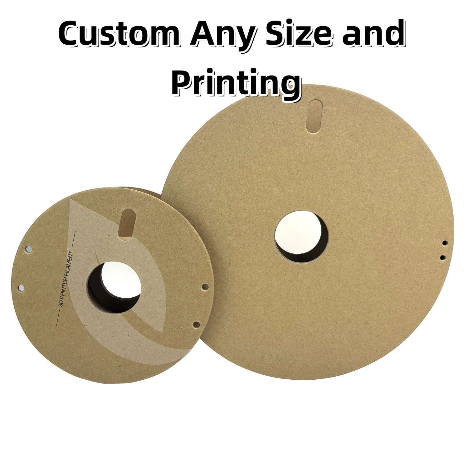 Eco-friendly Biodegradable Customized Reel Empty Cardboard Empty Ribbon Spool for 3D Printer Filament