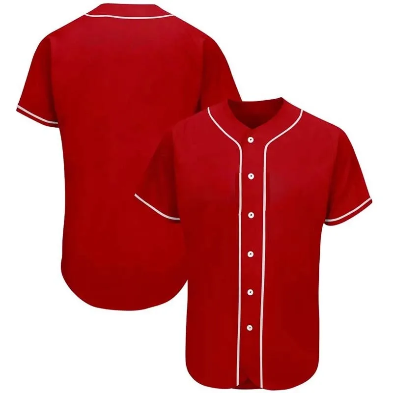 Source Wholesale custom high quality men solid short sleeves baseball jersey  t shirt on m.