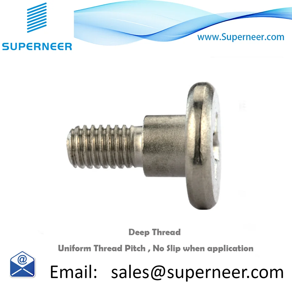 M3 Sus304 Stainless Steel Shoulder Bolt Screws Flat Thin Head Phillips