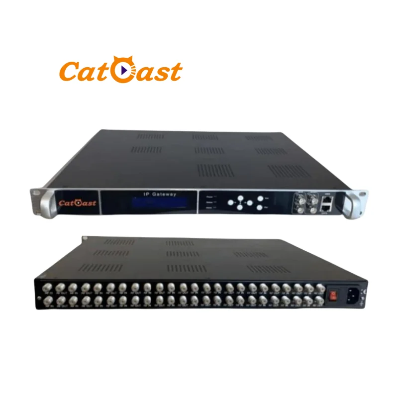 Digital IP Satellite Receiver Gateway for Iptv Systems 24-channel Tuner to IP Gateway with Biss Descrambling Function