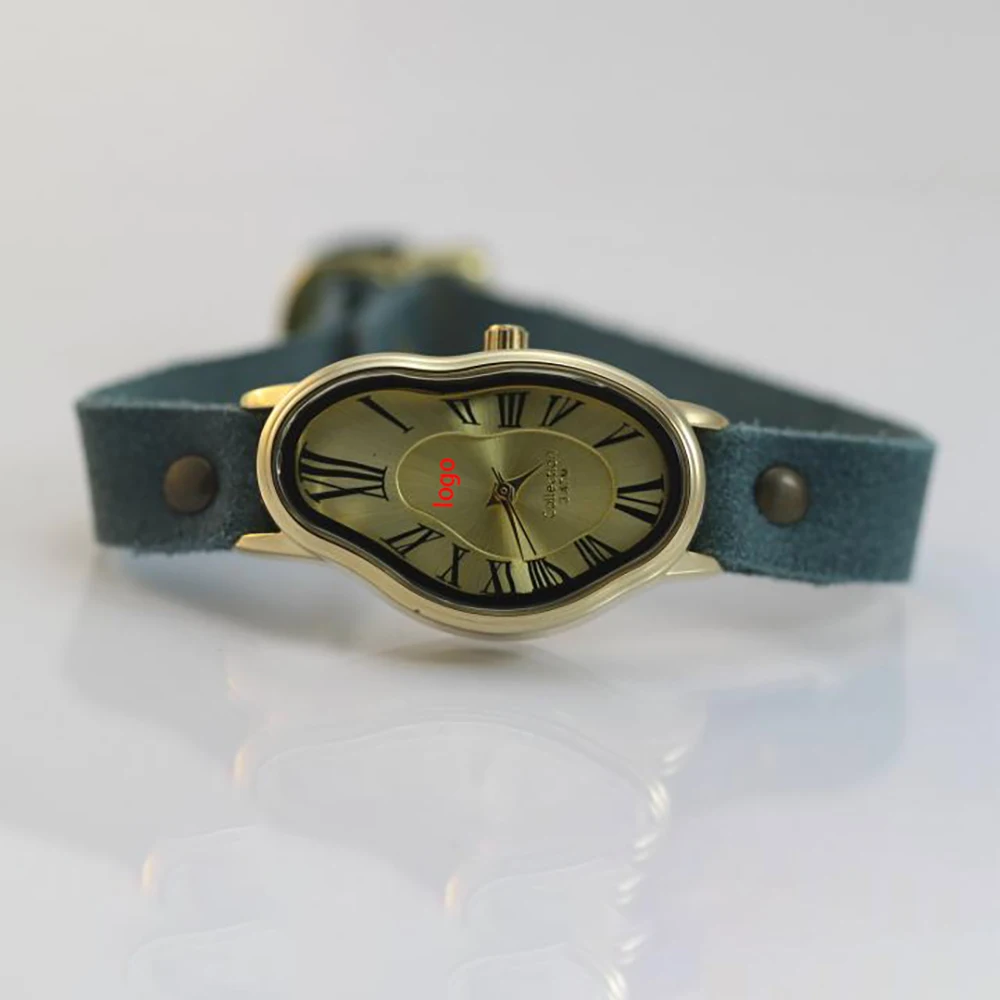 Women Leather Bracelet Soft Melting Wrist Lady Watch