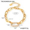 TXE202-Pulsera de circonitas doradas