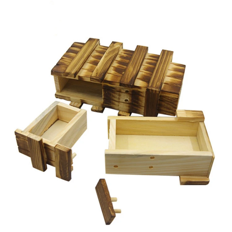 Детская деревянная Магическая игрушка desall, ящик для секретных трюков, коробка для волшебных пазлов