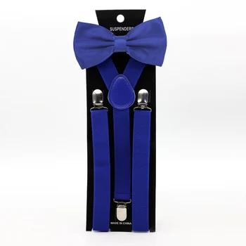 Best Selling Blue Bow Tie For Adult Boys With Suspenders