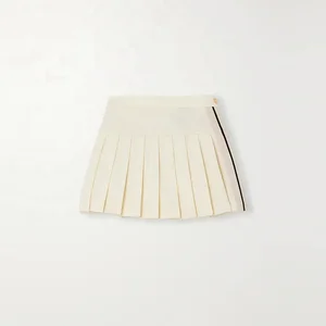 Clothing Manufacturer Custom Spring Summer White High Waist Elegant Casual Women Pleated Tennis Skirt
