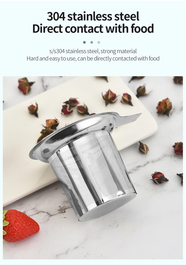 Customized Tea Strainer Basket Food Grade Stainless Steel Professional