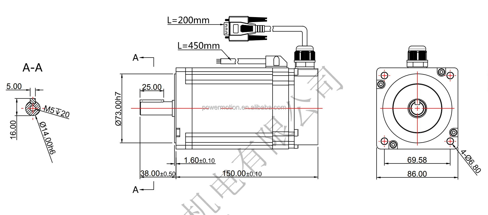 Motore Passo-Passo Bifase 8.5 Nm 86J18118EC-1000-LS-60-YJ - Circuito Chiuso