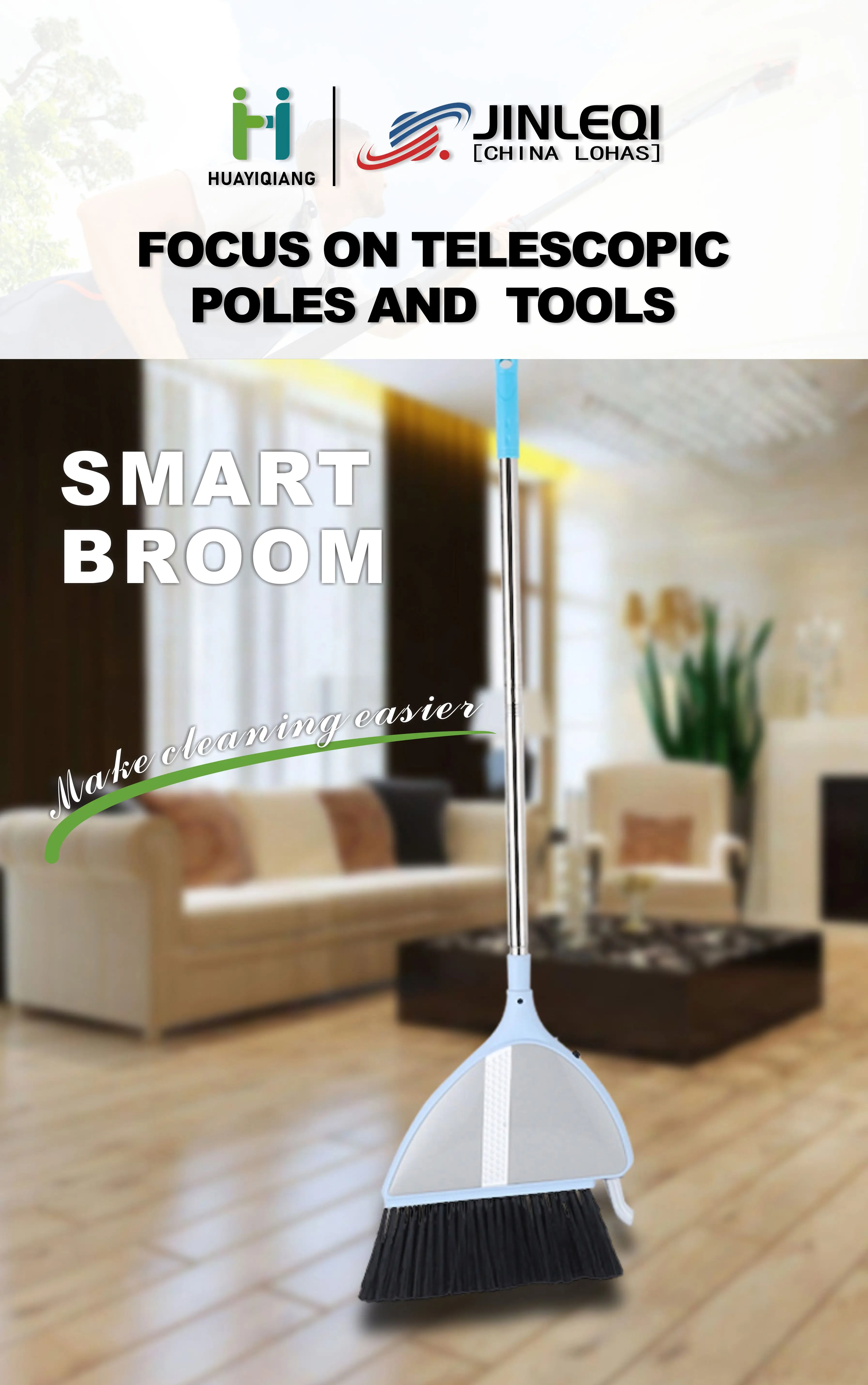 2 In 1 Electric Vacuum Broom Cleaner Multifunctional Hand Push Smart