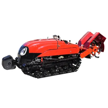 35HP powerful mini crawler Rotary tiller diesel Cultivator mini farm tractor