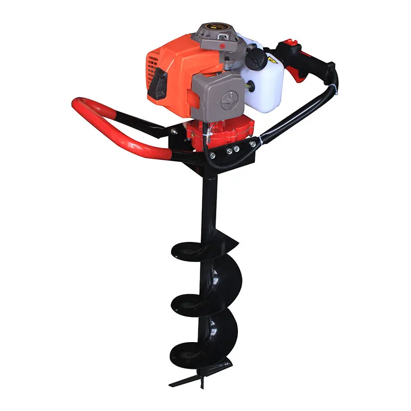 Tagtuell Tarière à Essence, 63 Cc, 2 Temps, Avec Brouette, Earth Auger Fence Post Ground Hole Borrer Digger