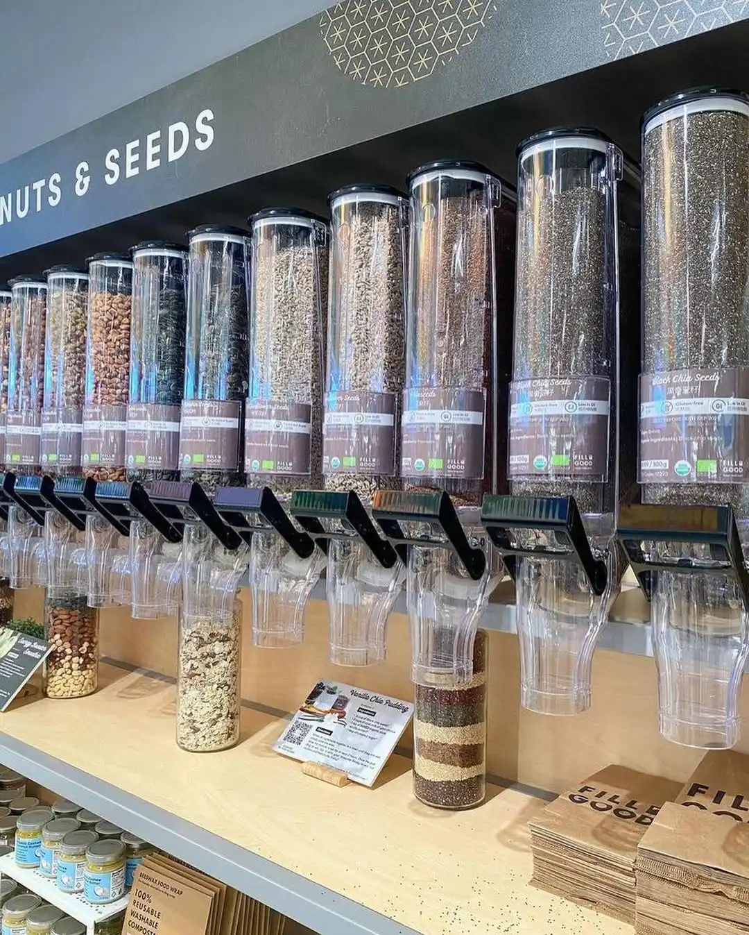 Distributeur à Gravité Pour Aliments - Céréales, Café, Bonbons, Épices - Design Moderne Pour Cuisine