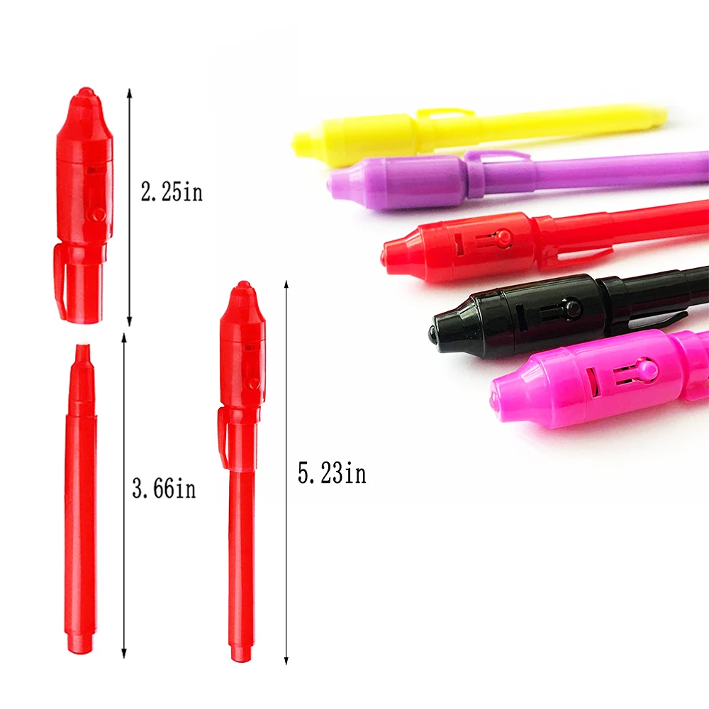 Color UV Light Magic Spy Pen Invisible Ink Messages