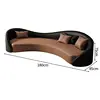 Divano da 180 cm - Spazio nero - Marrone classico - Resistente ai graffi dei gatti