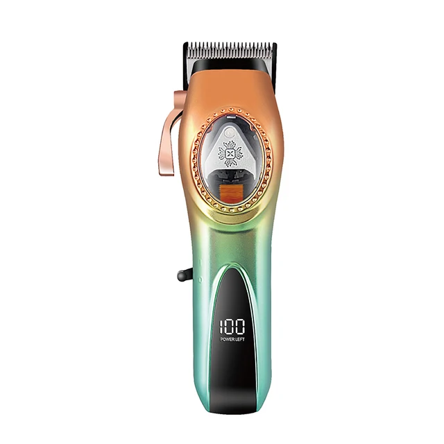 Professional Cordless USB Rechargeable Barber Hair Trimmer Set Electric Man Clippers Magnetic Levitation Motor Plastic Handle