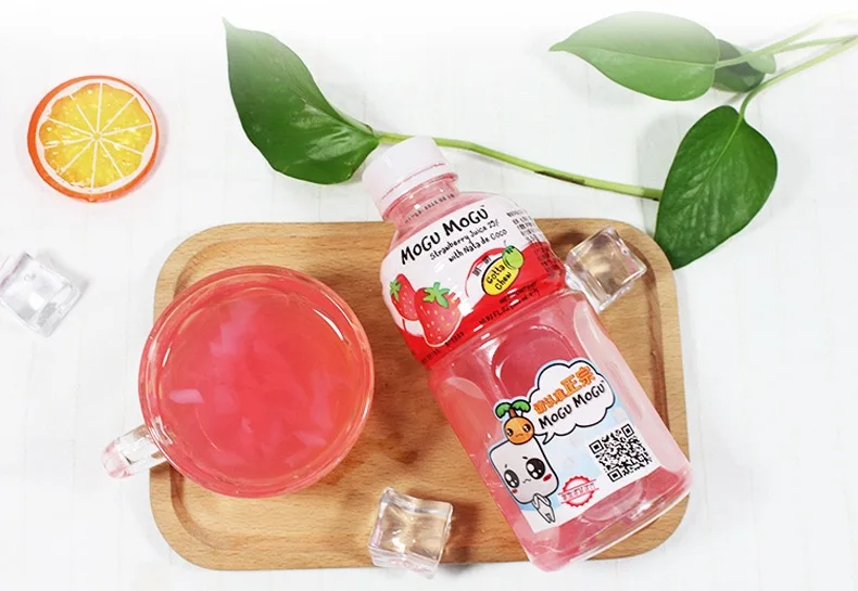 Thailand Mogu Mogu Juice Coconut Pulp Drink Peach Grape Flavor Bottled ...