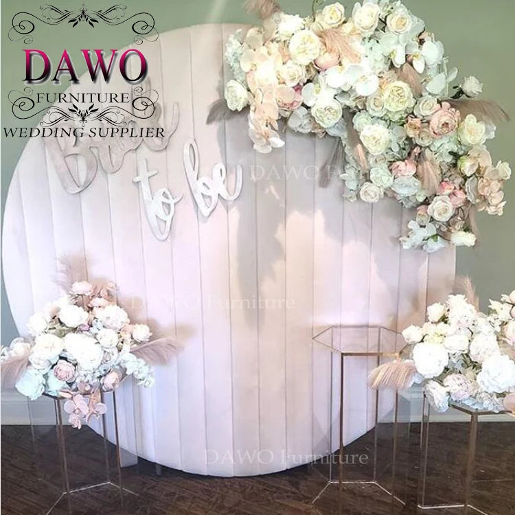 High Quality Pu and MDF Round Church Backdrop Decoration for Wedding Party